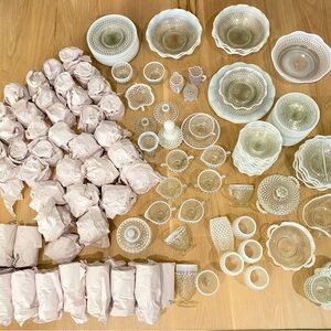 Fenton Moonstone Depression Glassware Collection (See Description)